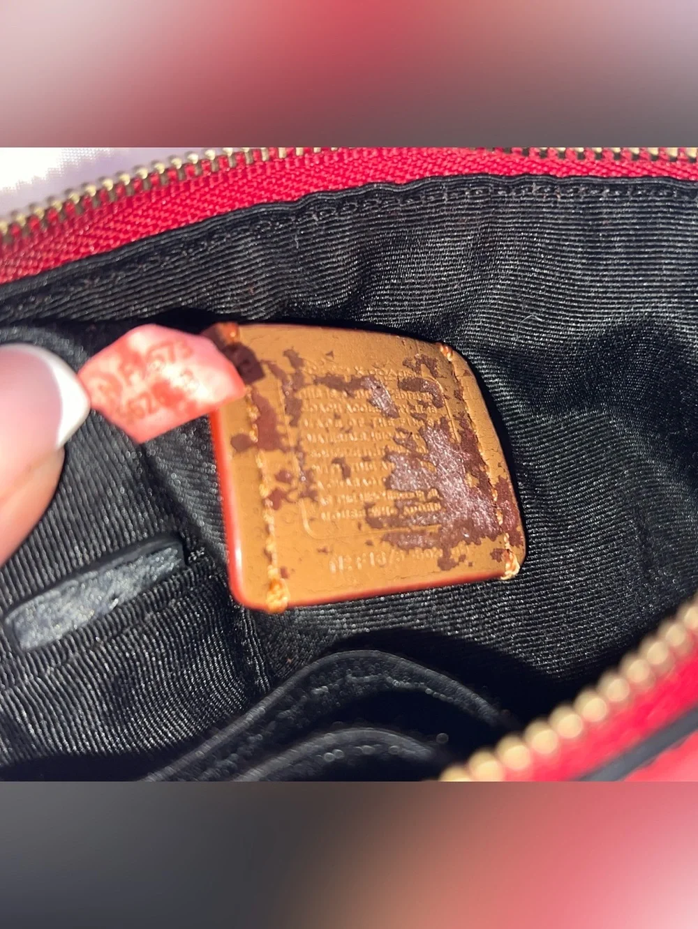 Coach/ Disney limited edition Red Leather Wristlet with Mickey Mouse Accent